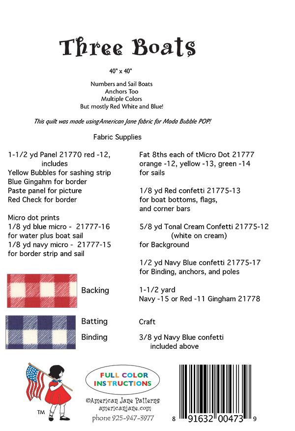 Three Boats - Quilt Pattern
