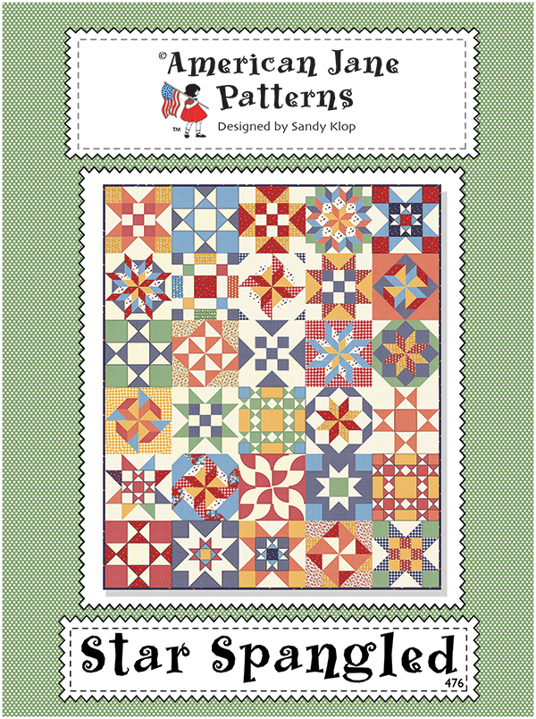 Star Spangled BOM/12 Mos - Quilt Pattern, zoomed in. Select this picture to zoom back out.