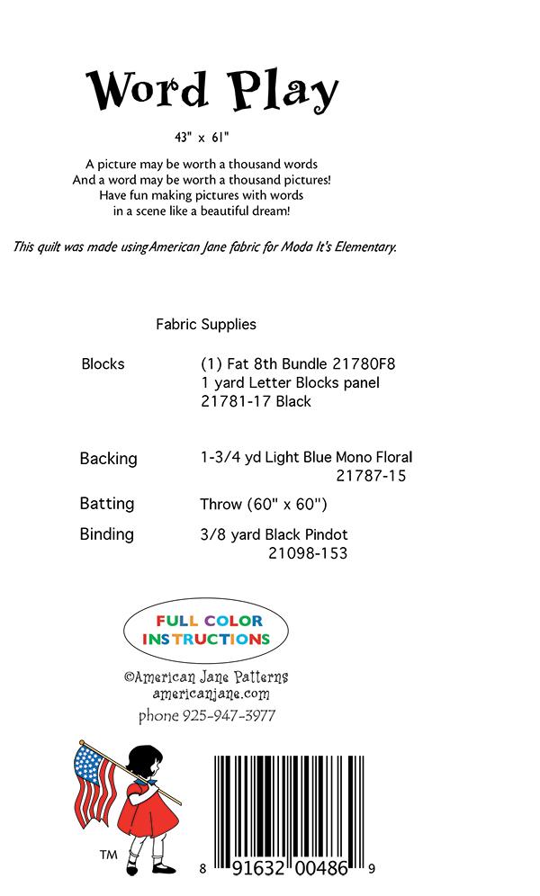 Word Play - Quilt Pattern
