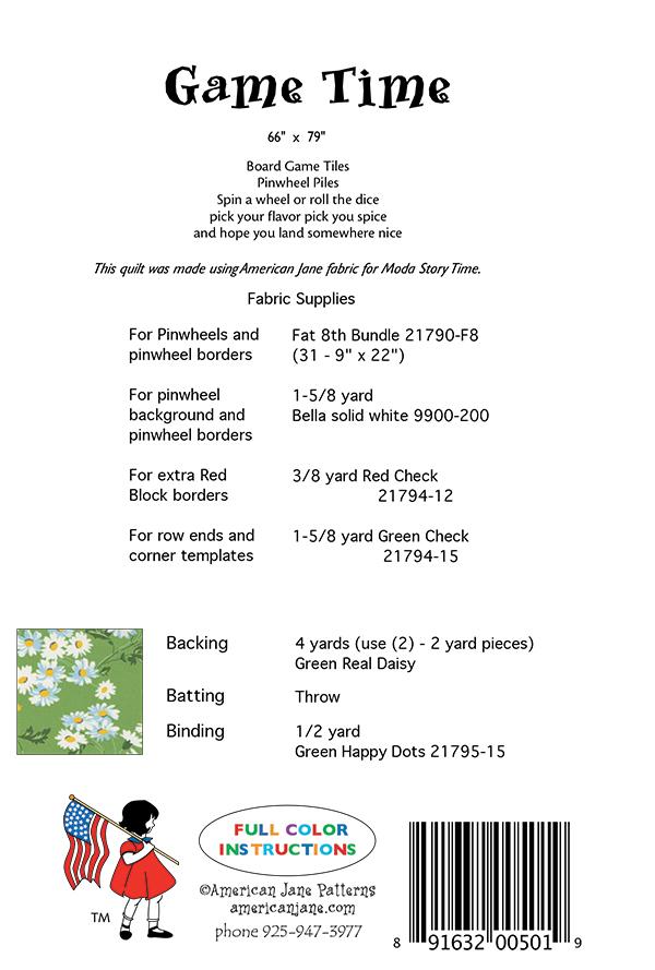 Game Time - Quilt Pattern