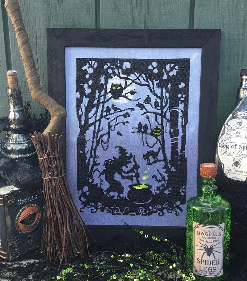 Midnight Brew - Halloween Cross Stitch Pattern