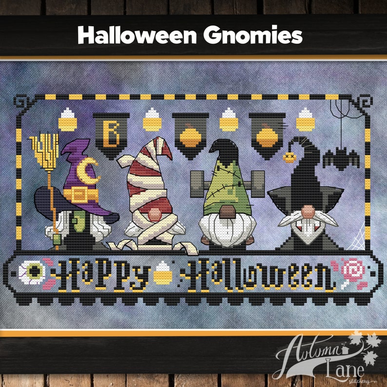 Halloween Gnomies - Cross Stitch Pattern