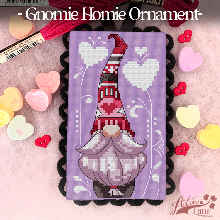 Gnomie Homie - Valentine's Cross Stitch Pattern
