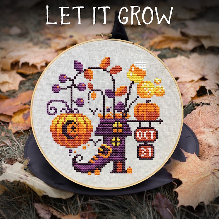 Let It Grow - Halloween Cross Stitch Pattern
