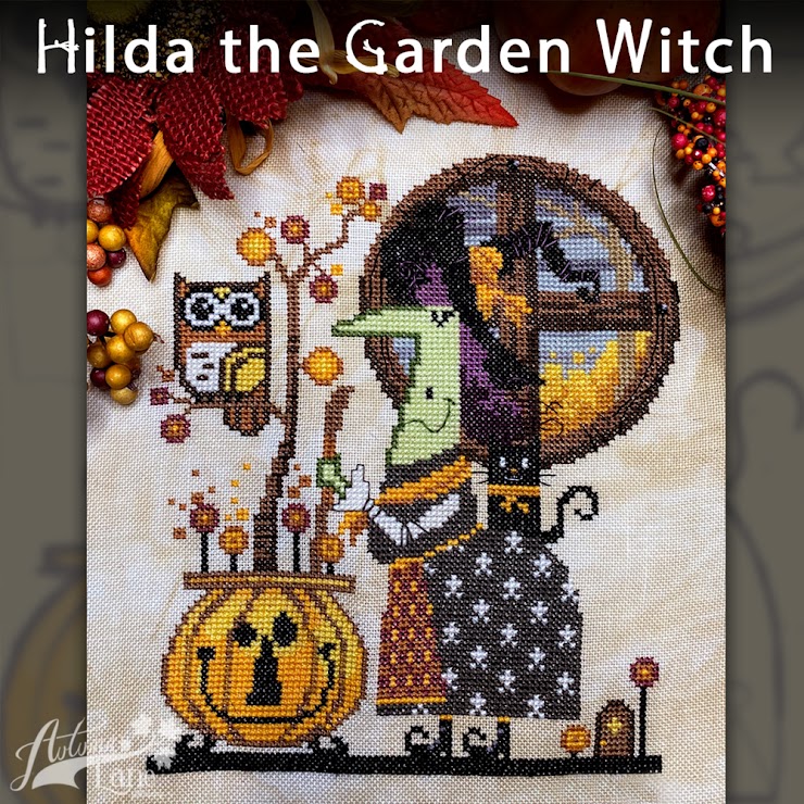 Hilda the Garden Witch - Cross Stitch Pattern