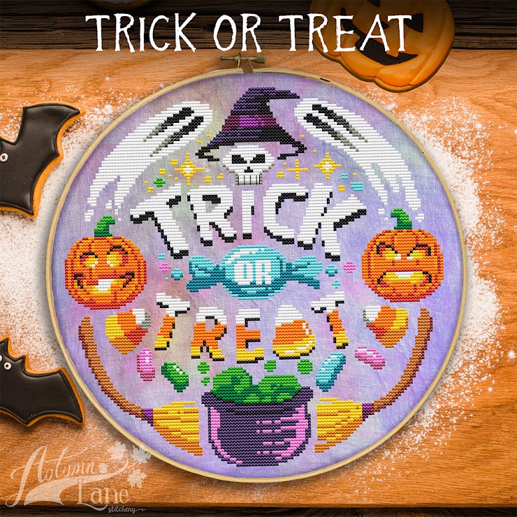 Trick or Treat - Halloween Cross Stitch Pattern