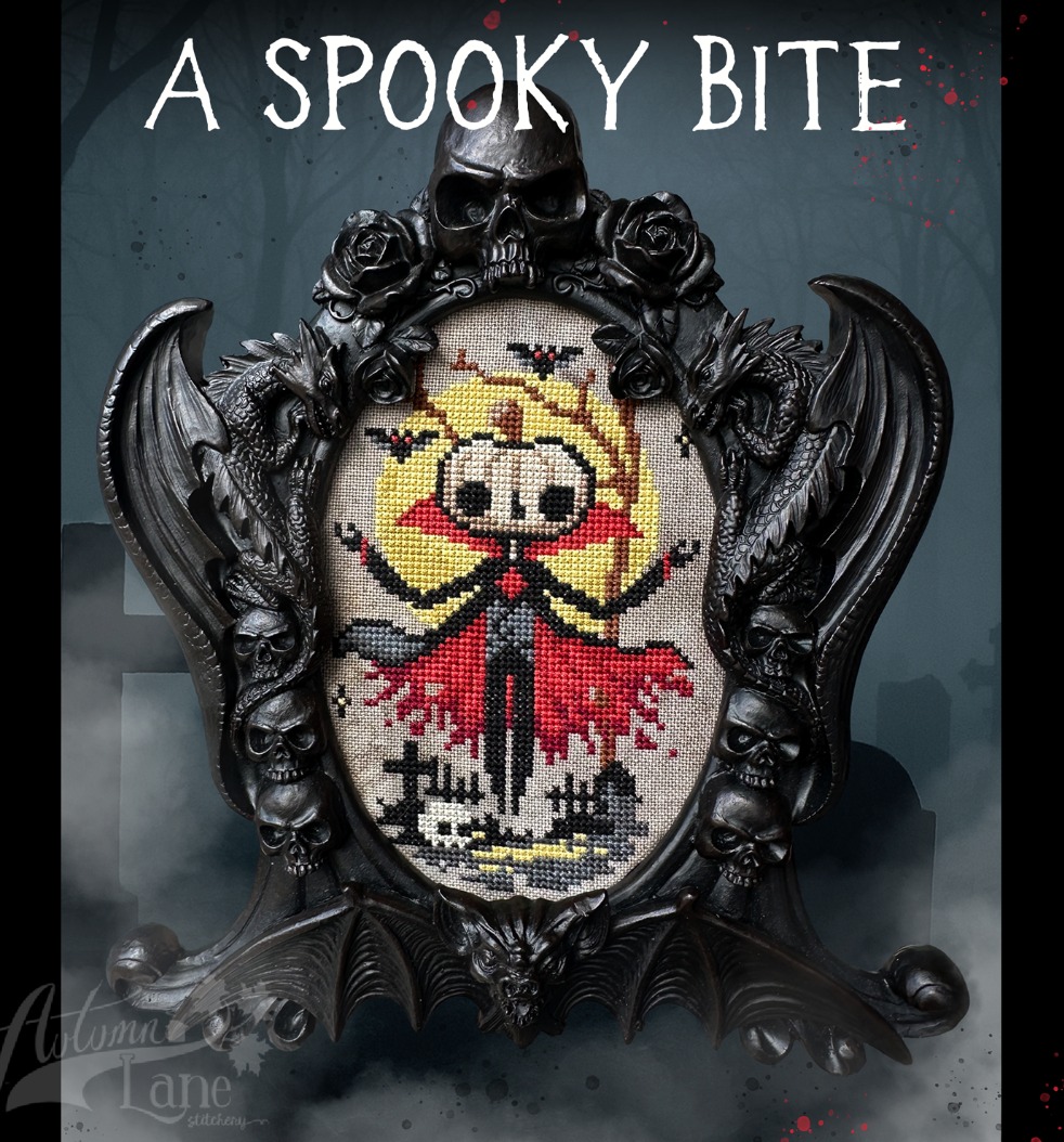 A Spooky Bite - Halloween Cross Stitch Pattern
