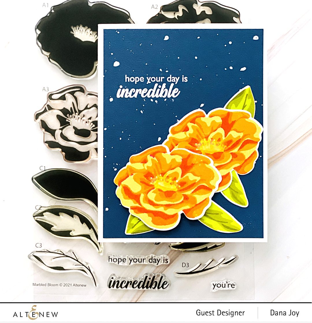 Marbled Bloom - Mask Stencil