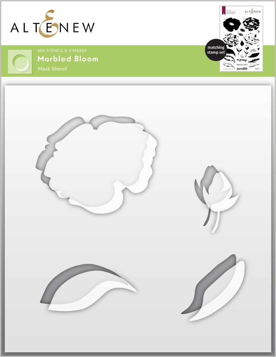 Marbled Bloom - Mask Stencil