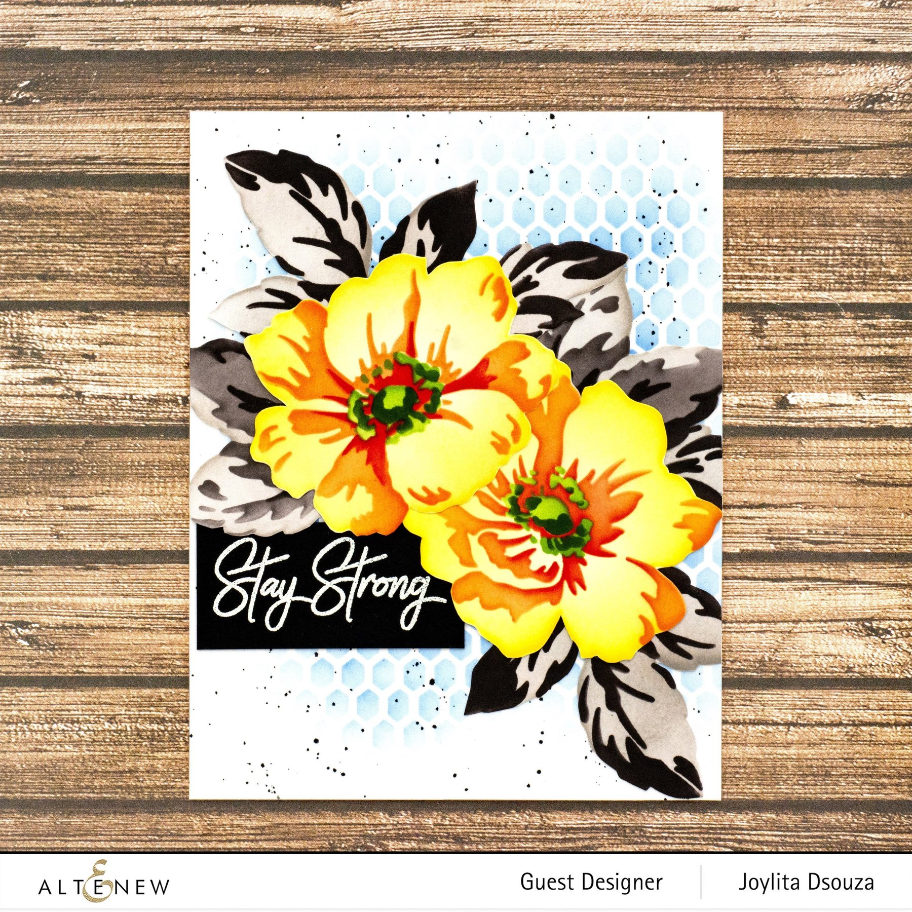 Greenwood Flowers - Layering Stencil Set (3 in 1), different perspective #11, zoomed in. Select this picture to zoom back out.
