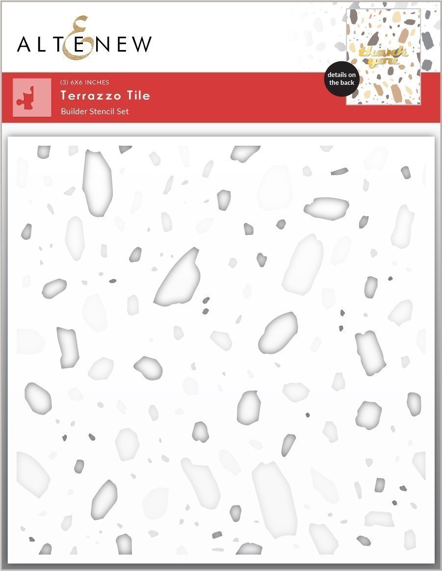 Terrazzo Tile - Layering Stencil Set (3 in 1), zoomed in. Select this picture to zoom back out.