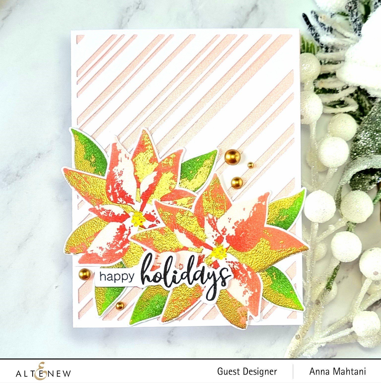 Dry Brush Poinsettia - Mask Stencil