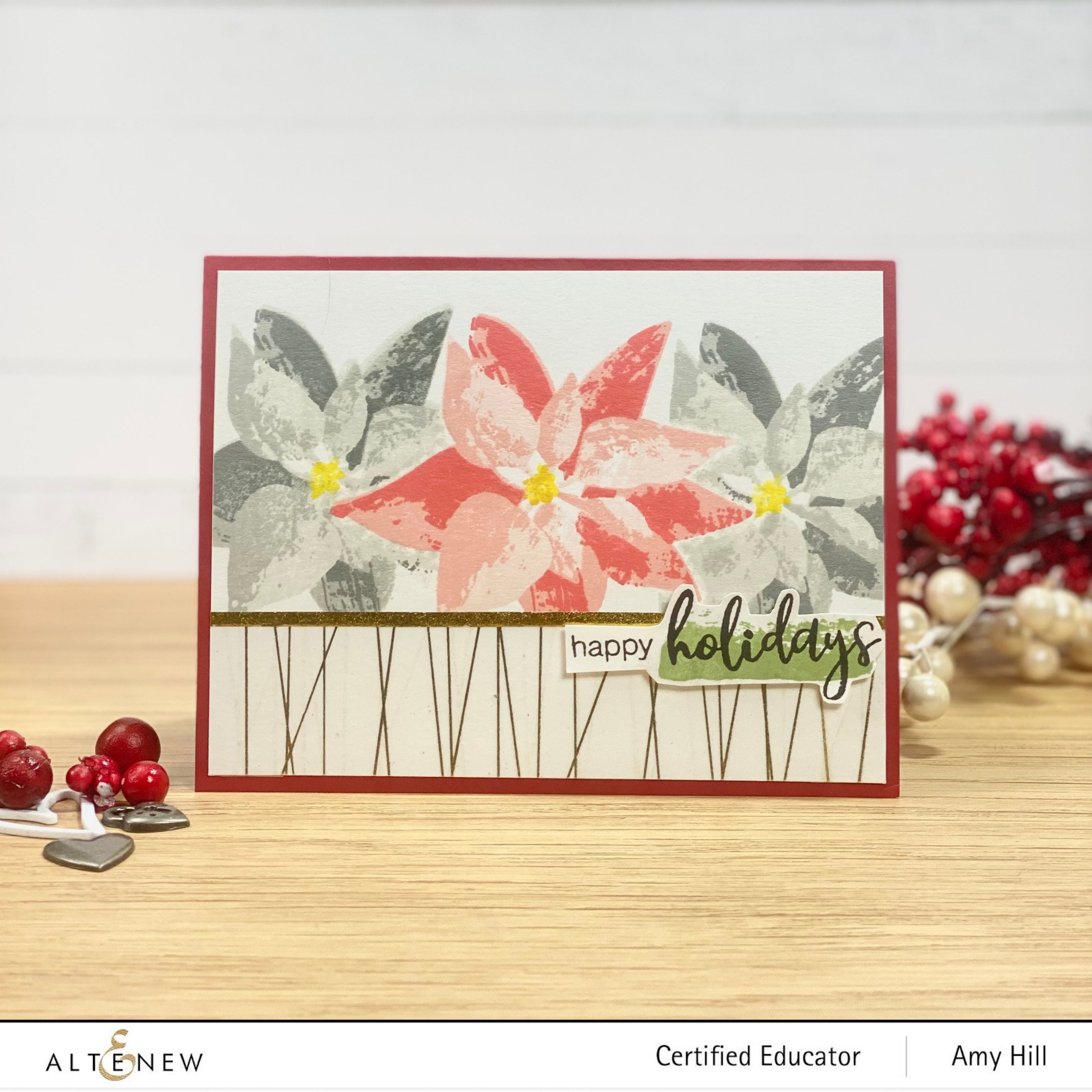 Dry Brush Poinsettia - Mask Stencil