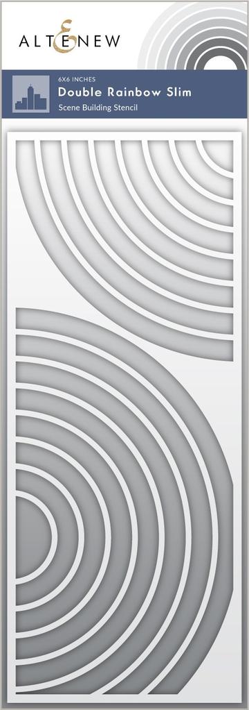 Double Rainbow Slim - Craft Stencil 