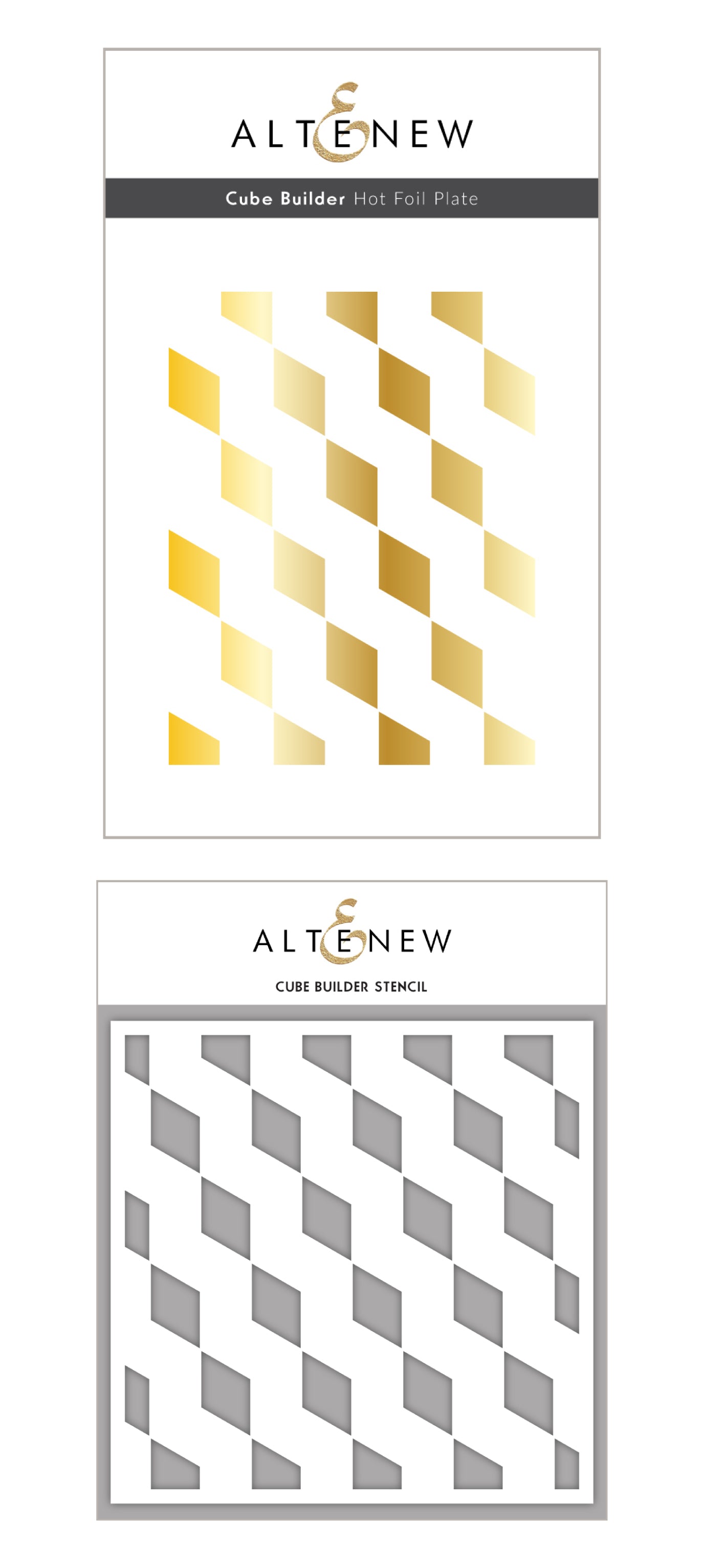 Cube Builder - Hot Foil Plate and Stencil Set