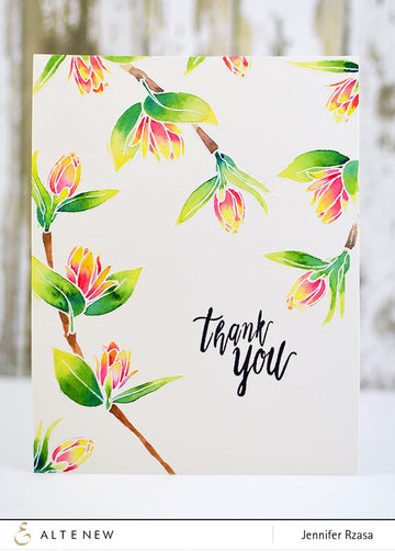 Floral Sprig - Stamp and Die and Stencil 