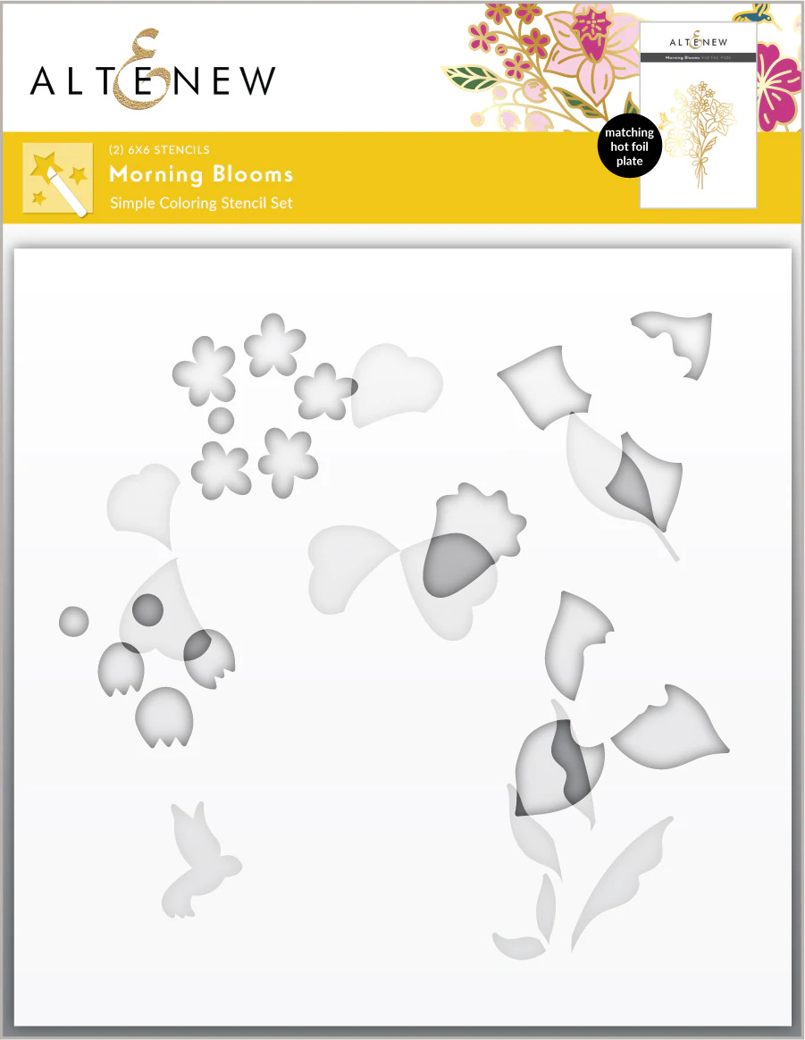 Morning Blooms - Simple Coloring Stencil Set