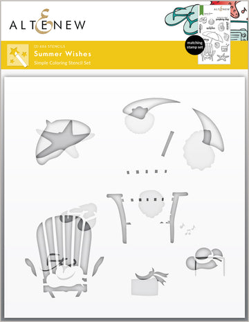 Summer Wishes - Simple Coloring Stencil Set 