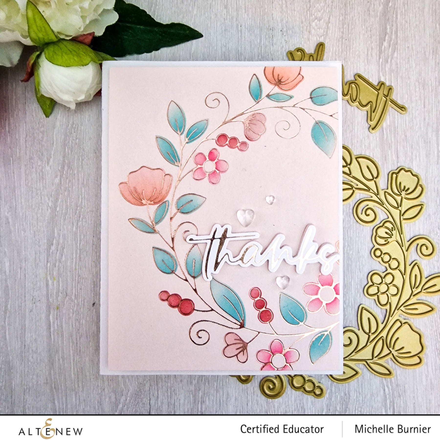Flower Wreath - Hot Foil Plate & Stencil