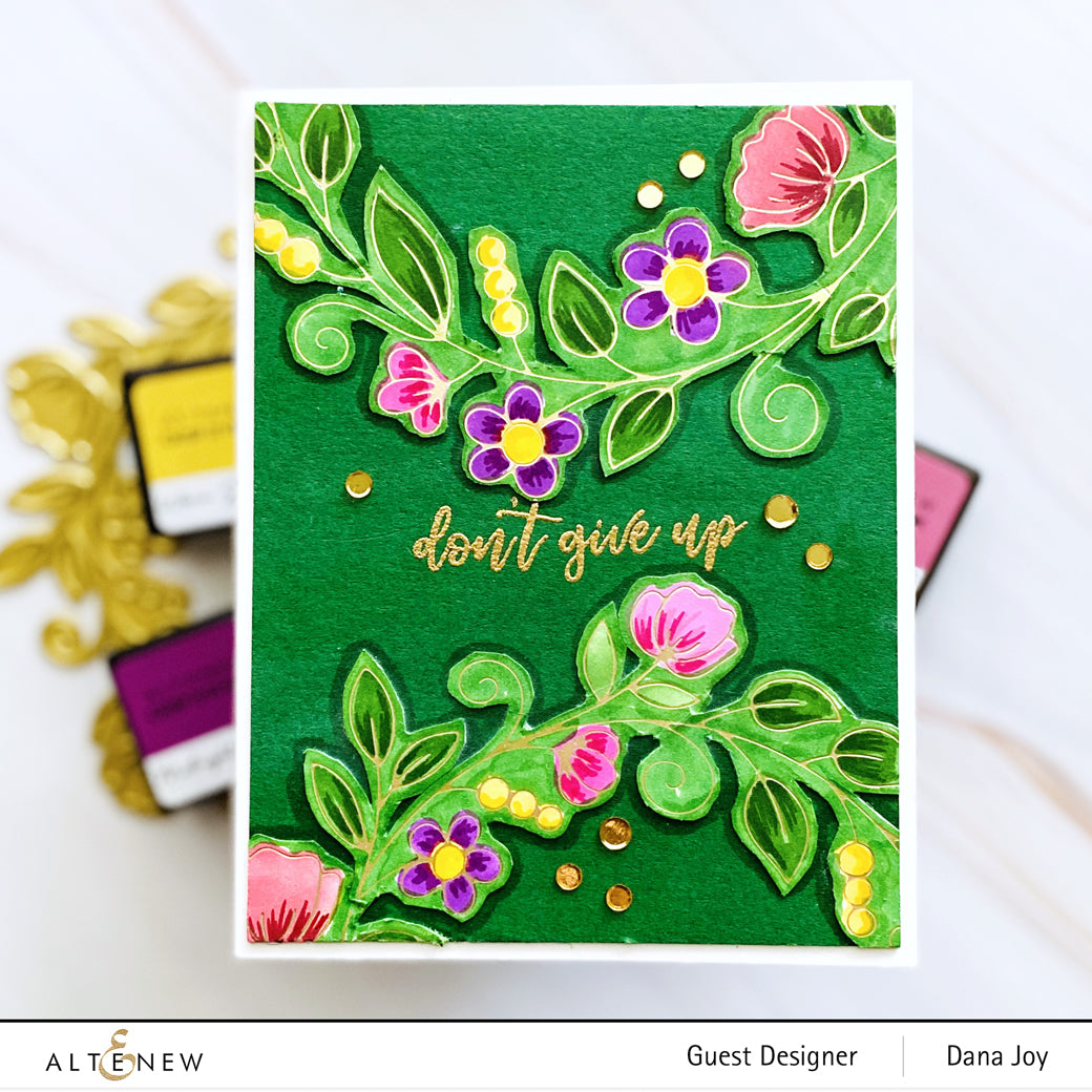 Flower Wreath - Hot Foil Plate & Stencil