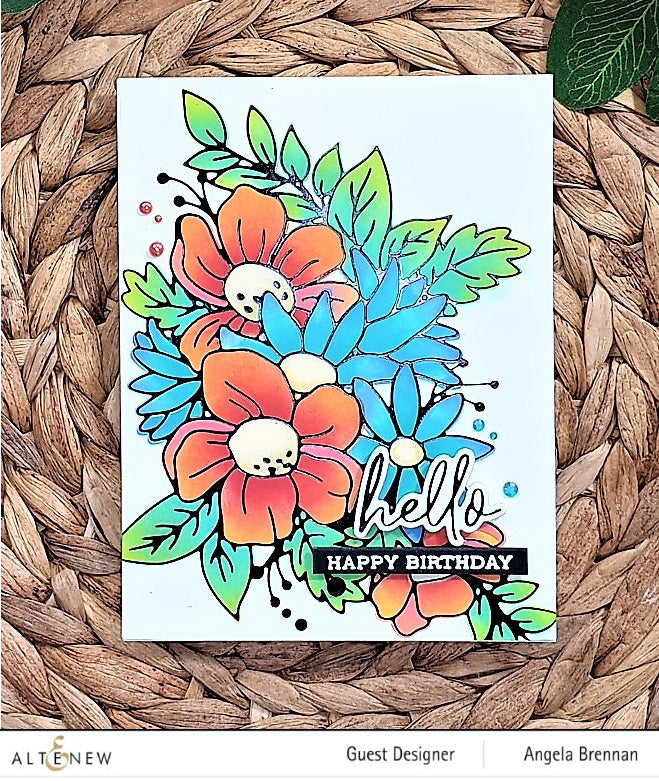 Flowery Bouquet - Hot Foil Plate & Stencil