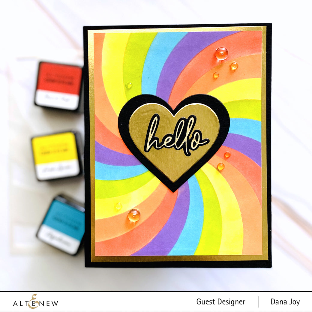 Rainbow Burst - Hot Foil Plate & Stencil