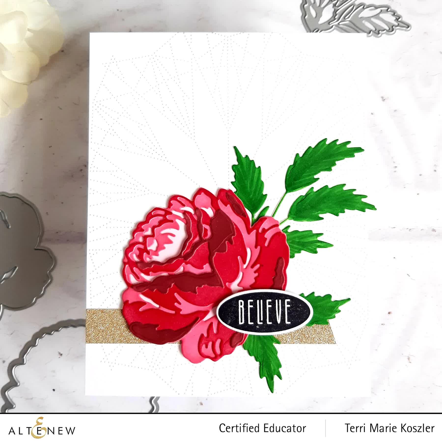 Craft-A-Flower - Antique Rose - Layering Die Set, different perspective #3, zoomed in. Select this picture to zoom back out.