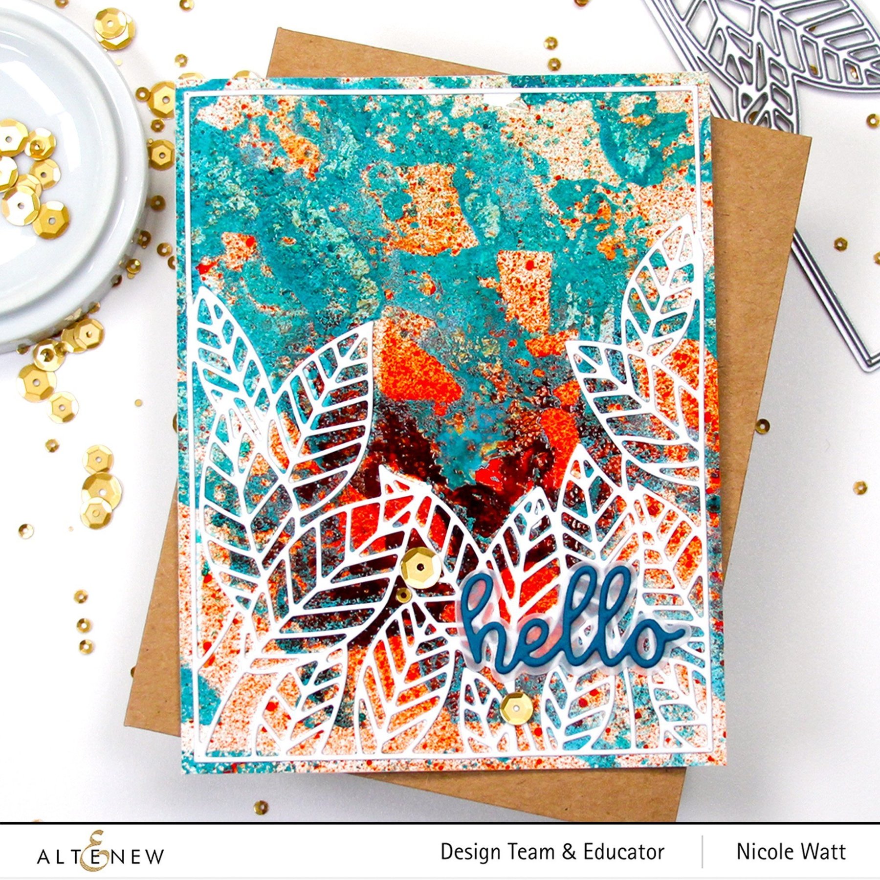 Peeking Leaves Cover - Craft Die