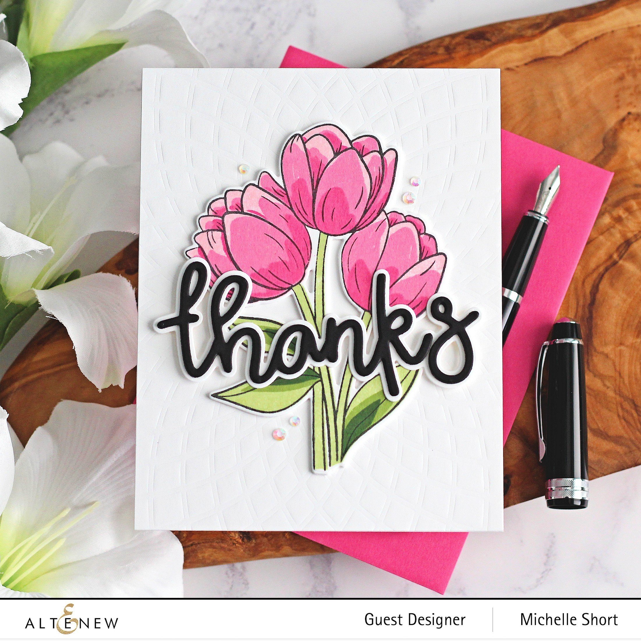 All About Thanks - Layering Word Die Set