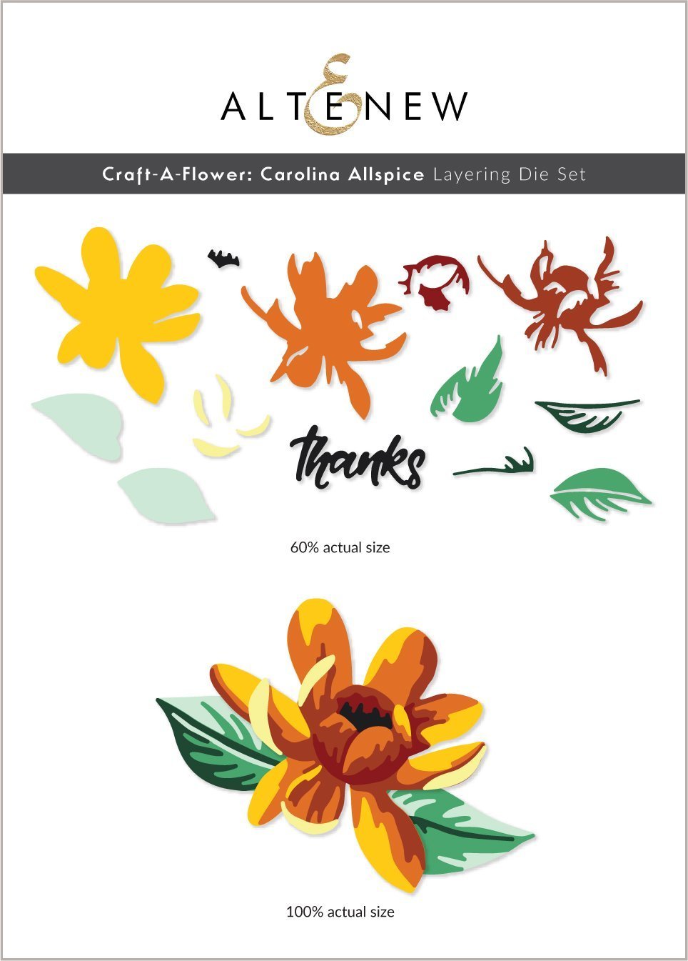 Craft-A-Flower Carolina Allspice - Layering Craft Die Set