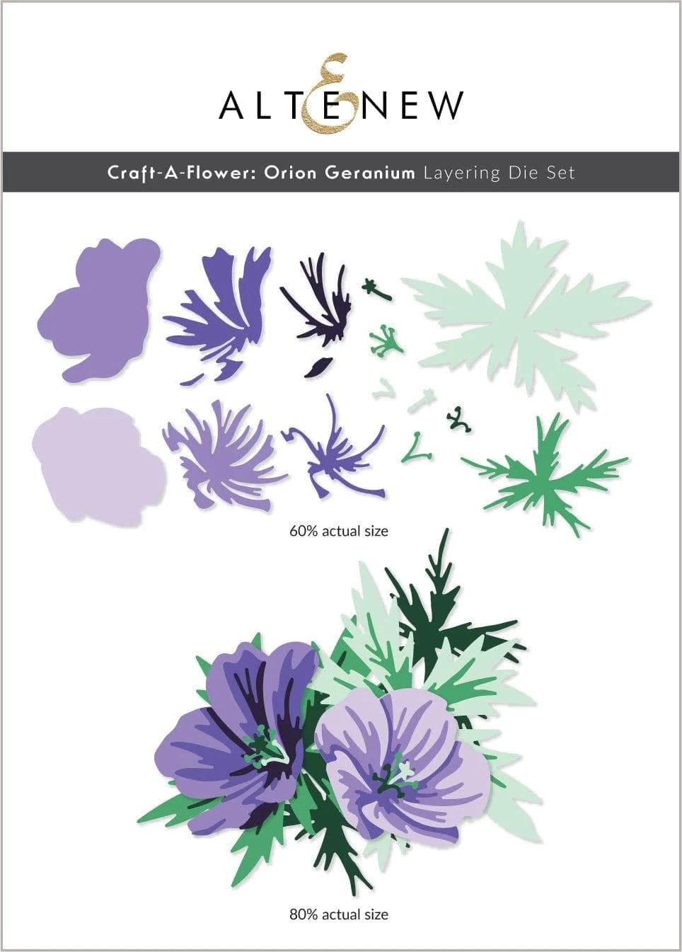 Craft-A-Flower Orion Geranium - Layering Die Set