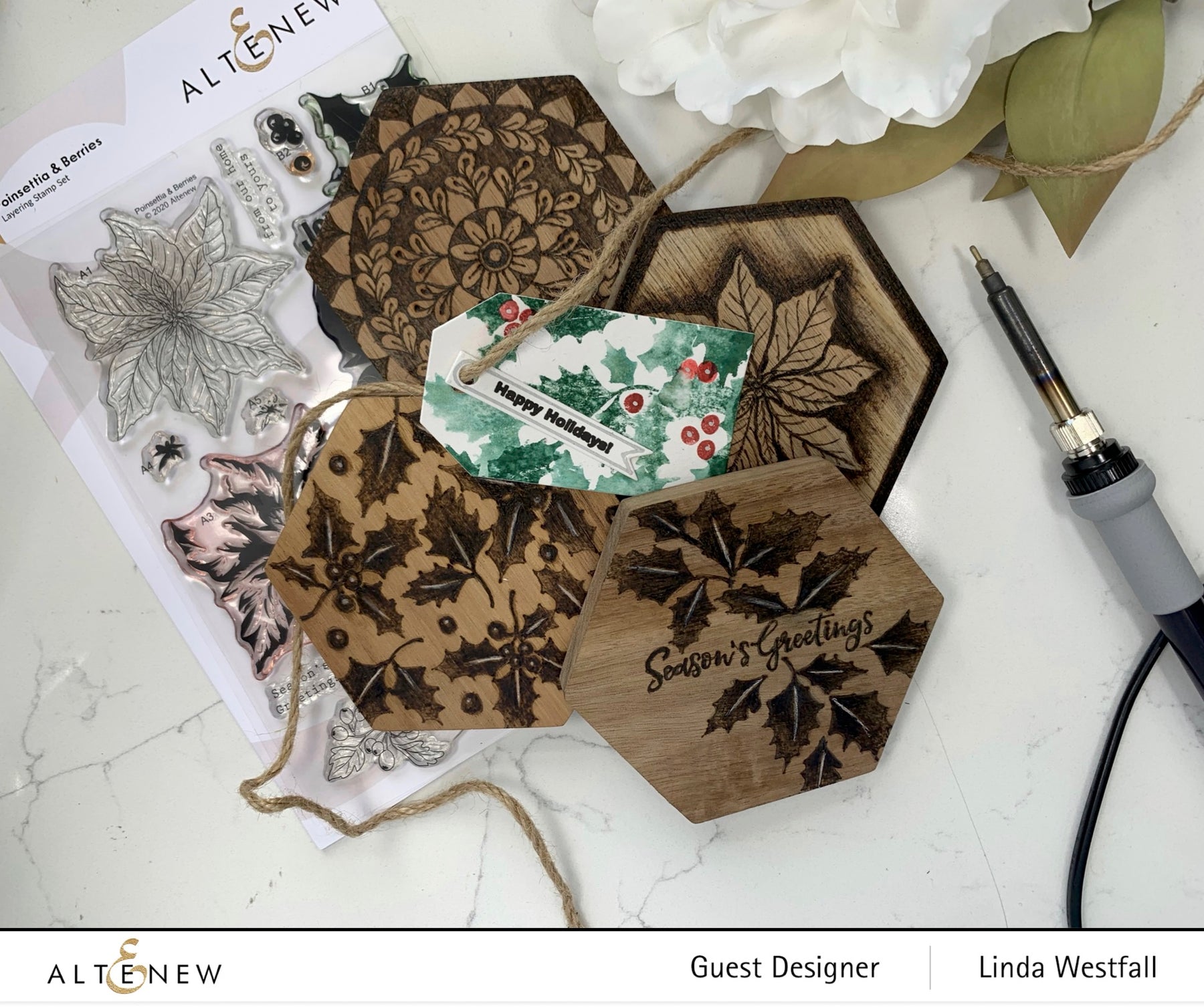 Poinsettia & Berries - Stamp And Die
