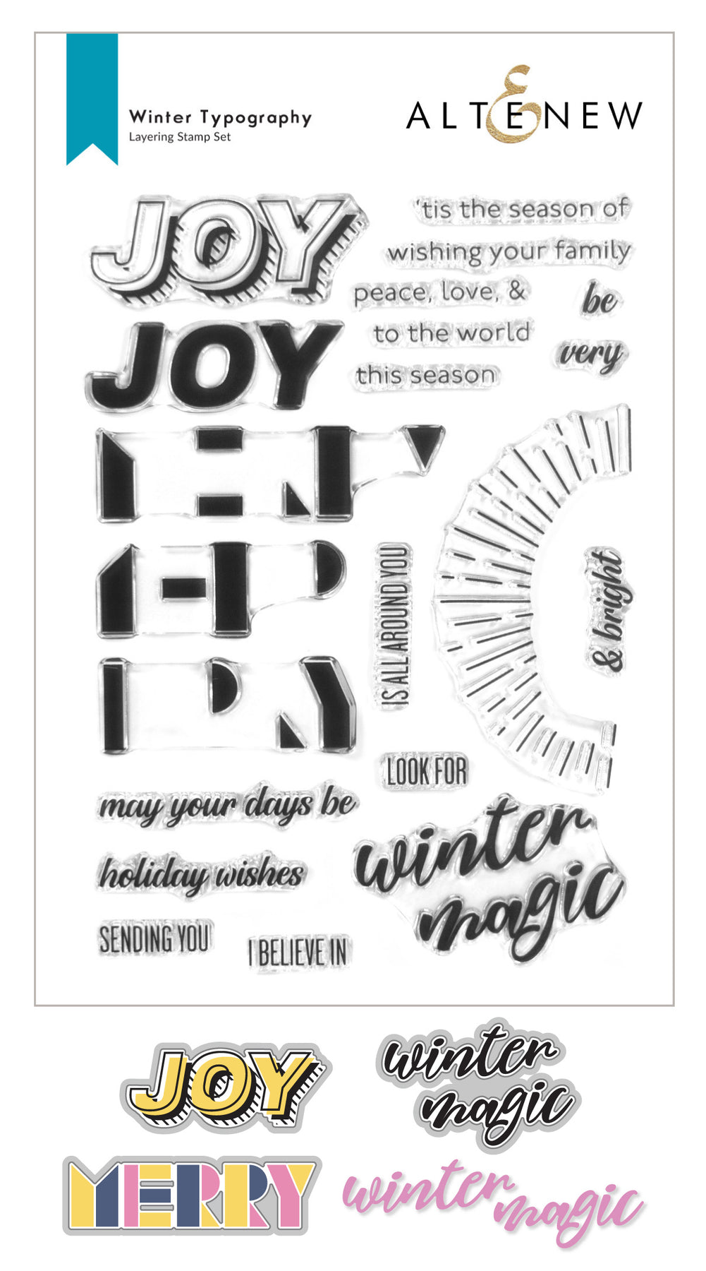 Winter Typography - Stamp And Die