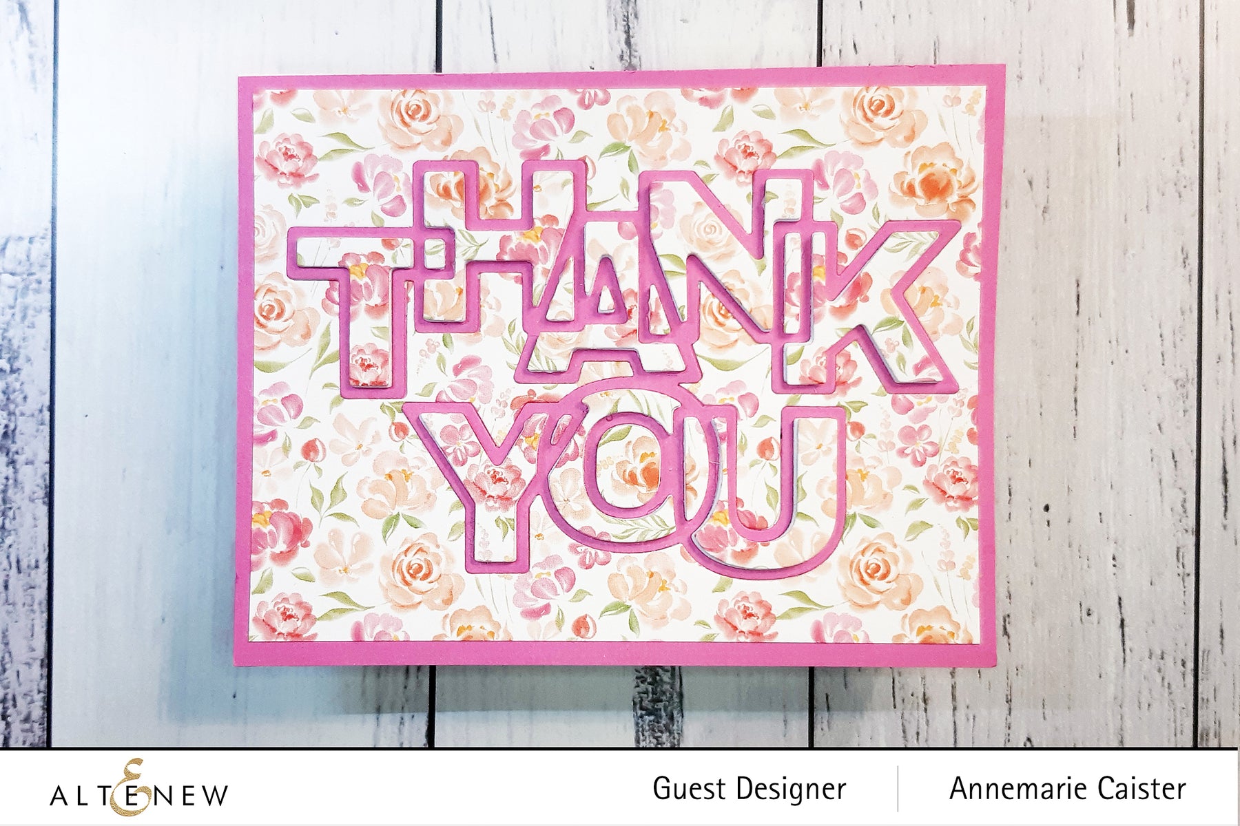 Outlined Thank You - Craft Die, different perspective #2, zoomed in. Select this picture to zoom back out.