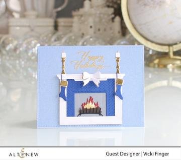 Winter Mantel Decor - Christmas Craft Die, different perspective #3, zoomed in. Select this picture to zoom back out.