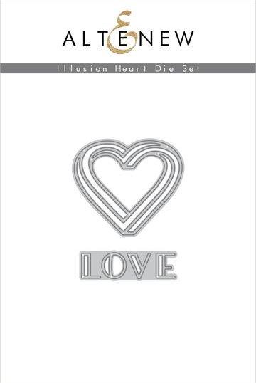 Illusion Heart - Valentines Craft Die, zoomed in. Select this picture to zoom back out.