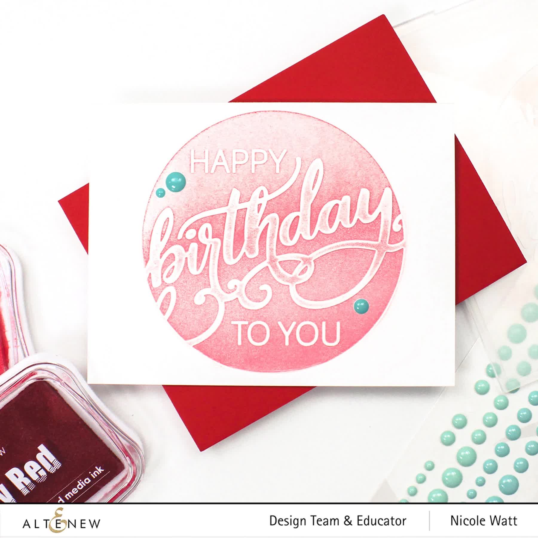 Modern Birthday Faux Letterpress - Debossing Folder