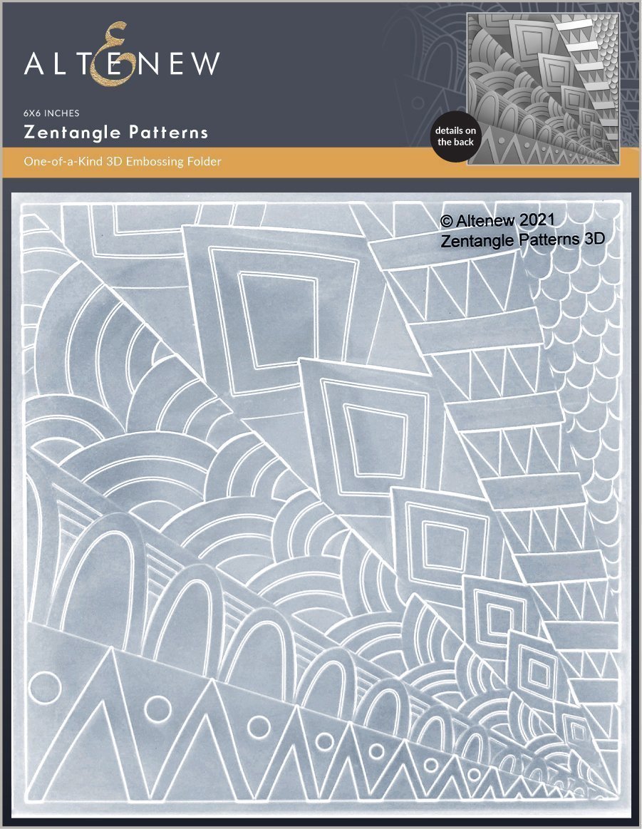 Zentangle Patterns - 3D Embossing Folder