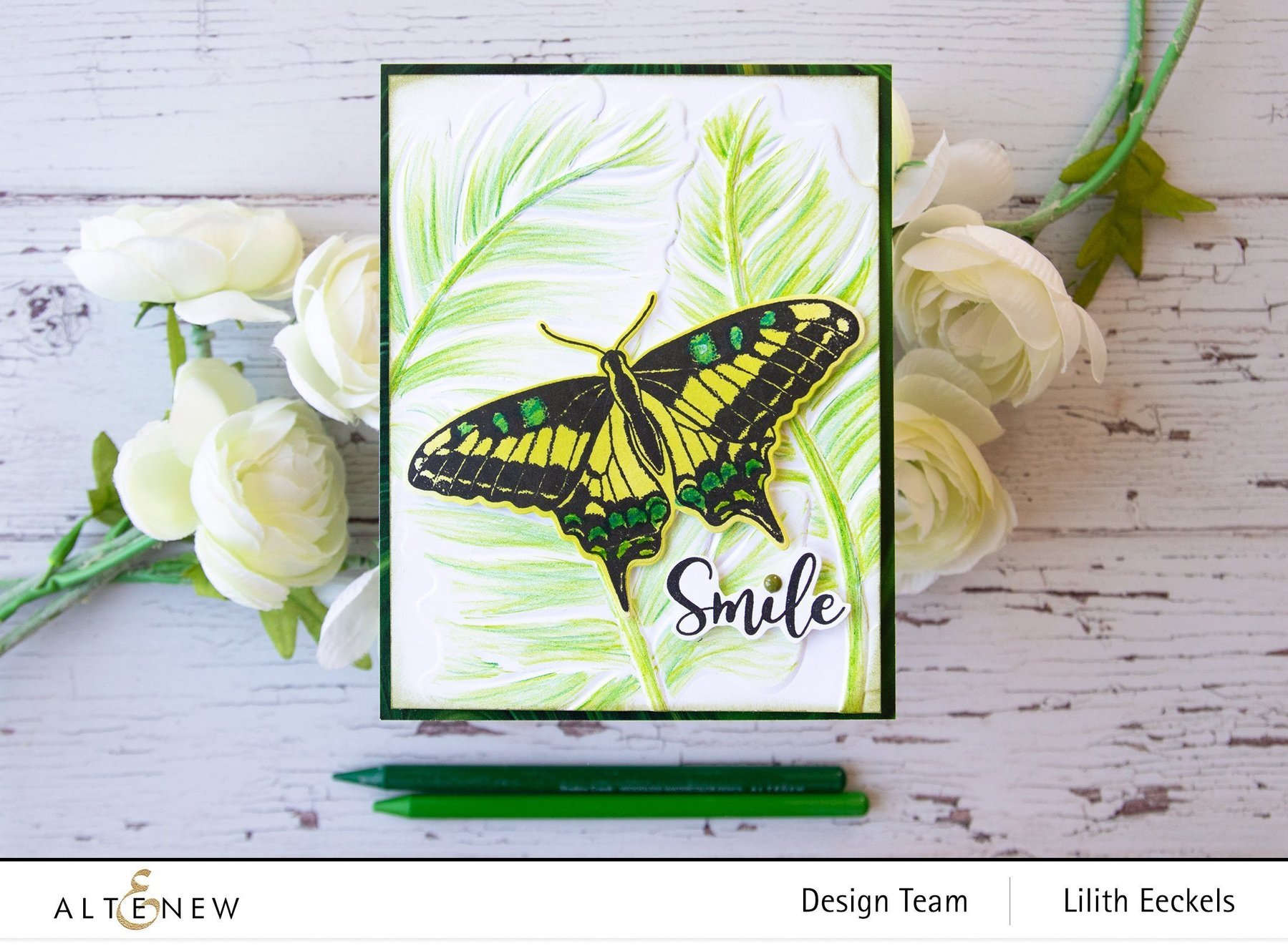 Alocasia - 3D Embossing Folder, different perspective #2, zoomed in. Select this picture to zoom back out.