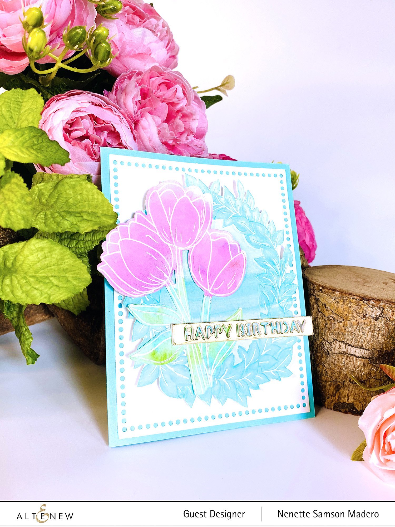 Flowing Wreath - 3D Embossing Folder