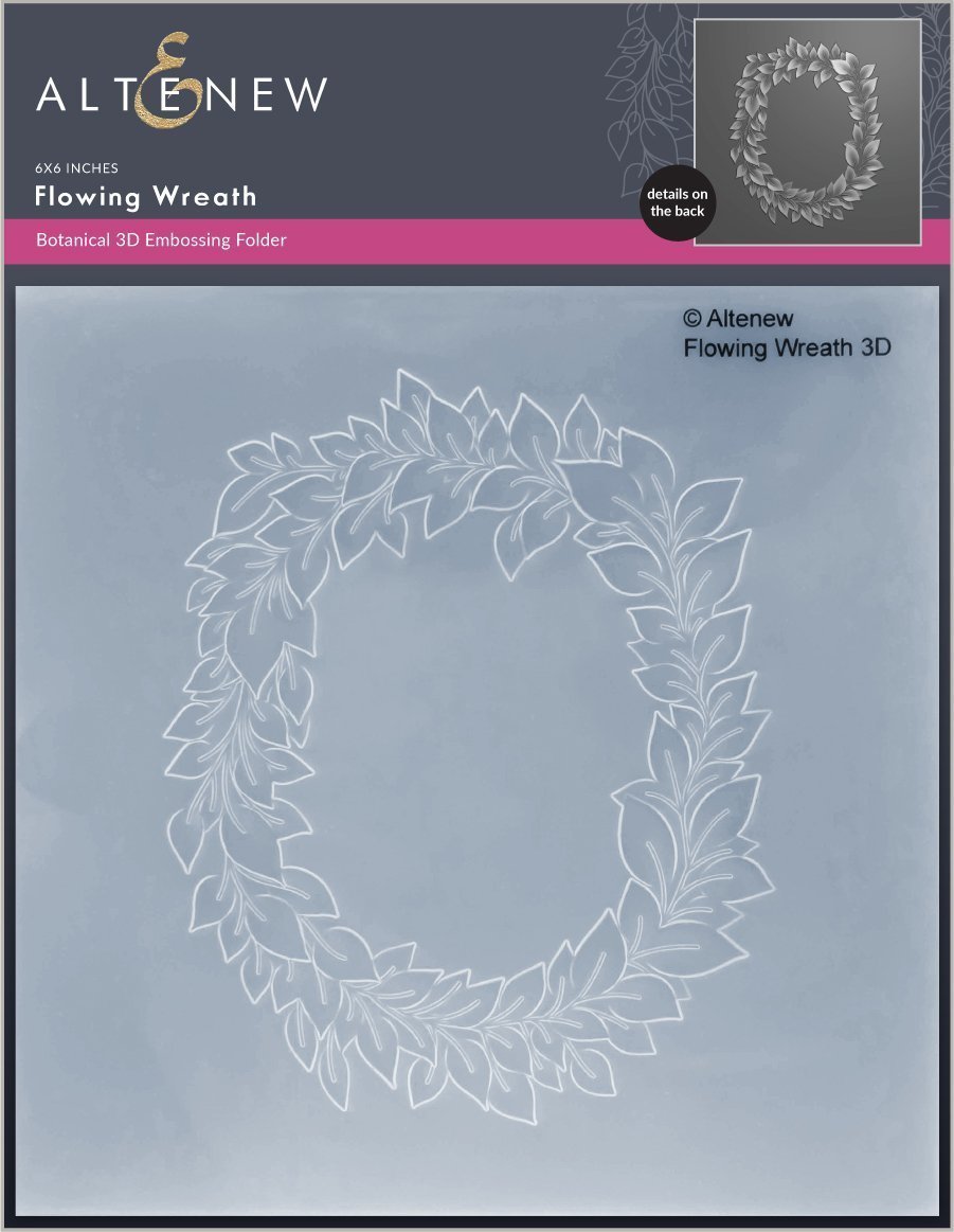 Flowing Wreath - 3D Embossing Folder