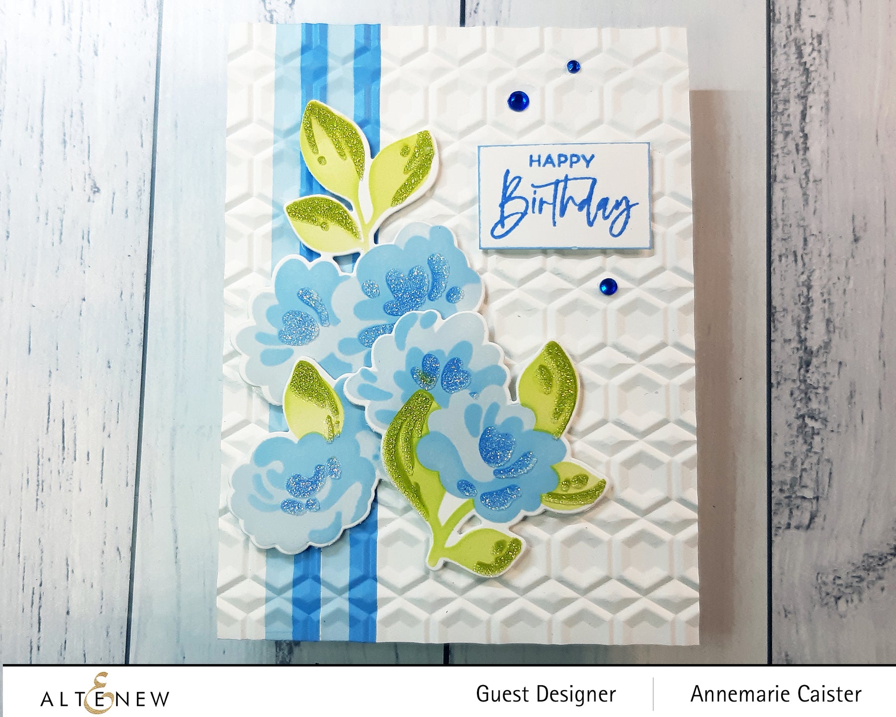 Hexagon Gems - 3D Embossing Folder