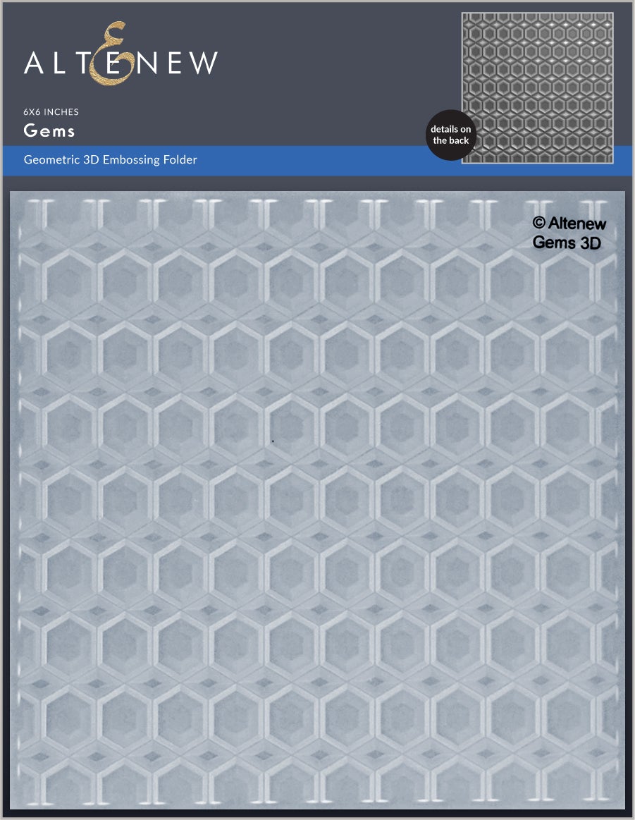 Hexagon Gems - 3D Embossing Folder