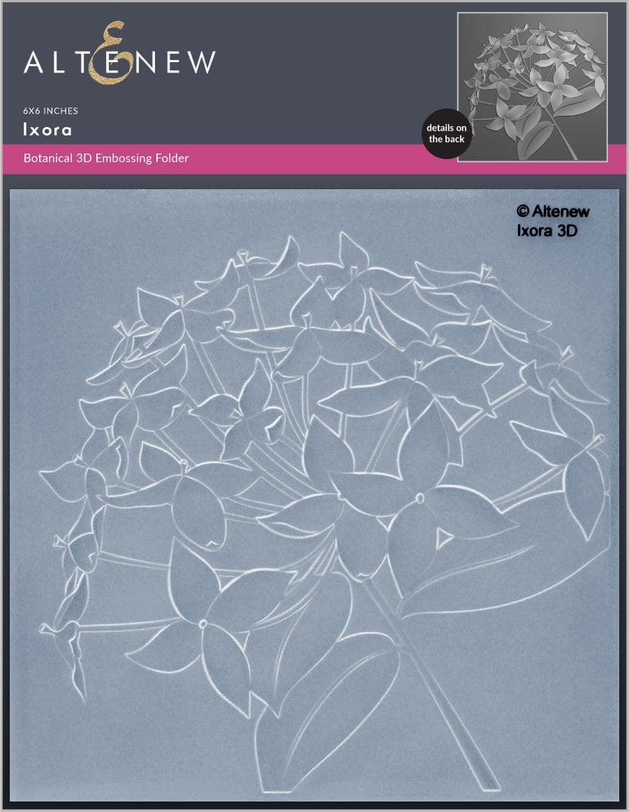 Ixora Flowers - 3D Embossing Folder