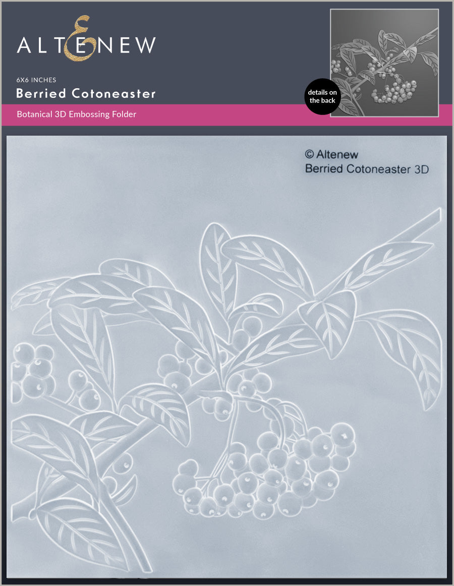 Berried Cotoneaster - 3D Embossing Folder, zoomed in. Select this picture to zoom back out.