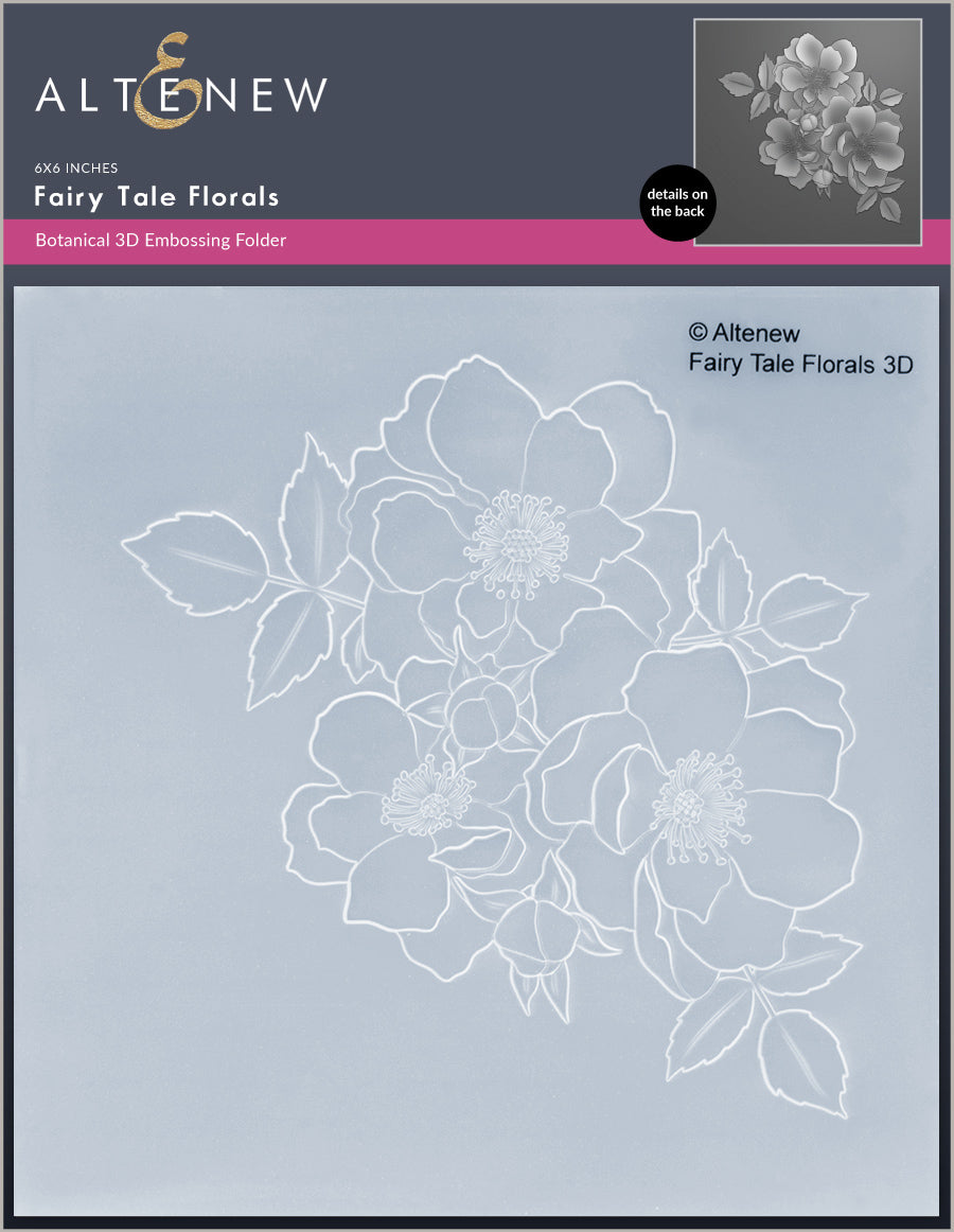 Fairy Tale Florals - 3D Embossing Folder, zoomed in. Select this picture to zoom back out.
