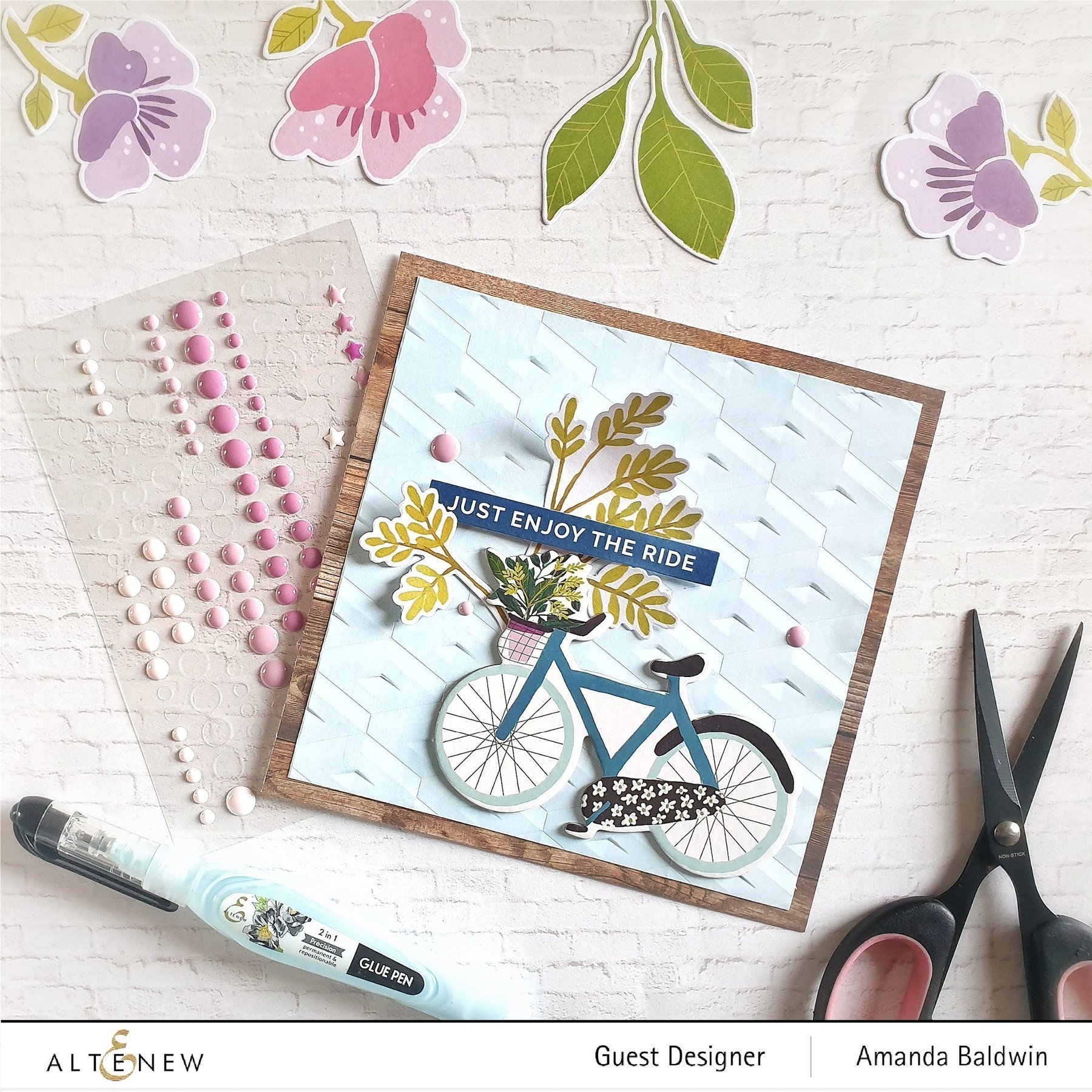 Geo Steps - 3D Embossing Folder, different perspective #1, zoomed in. Select this picture to zoom back out.
