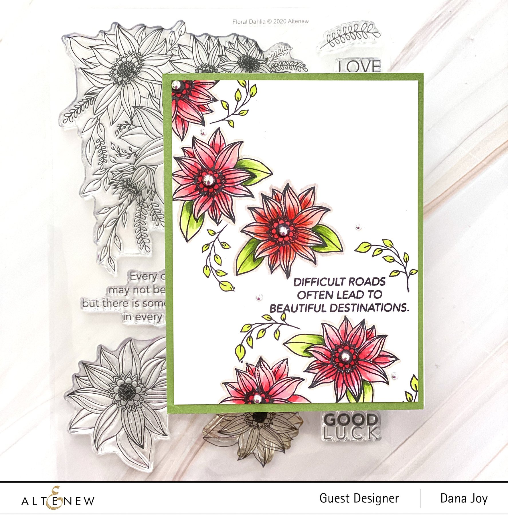 Floral Dahlia - Clear Stamp