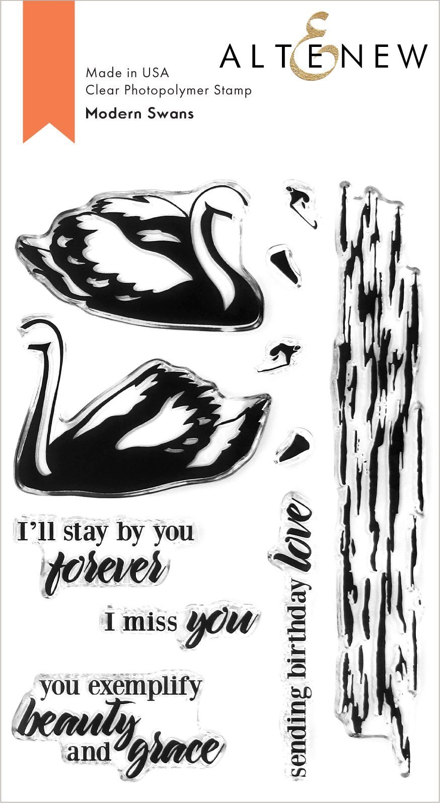 Modern Swans - Clear Stamp