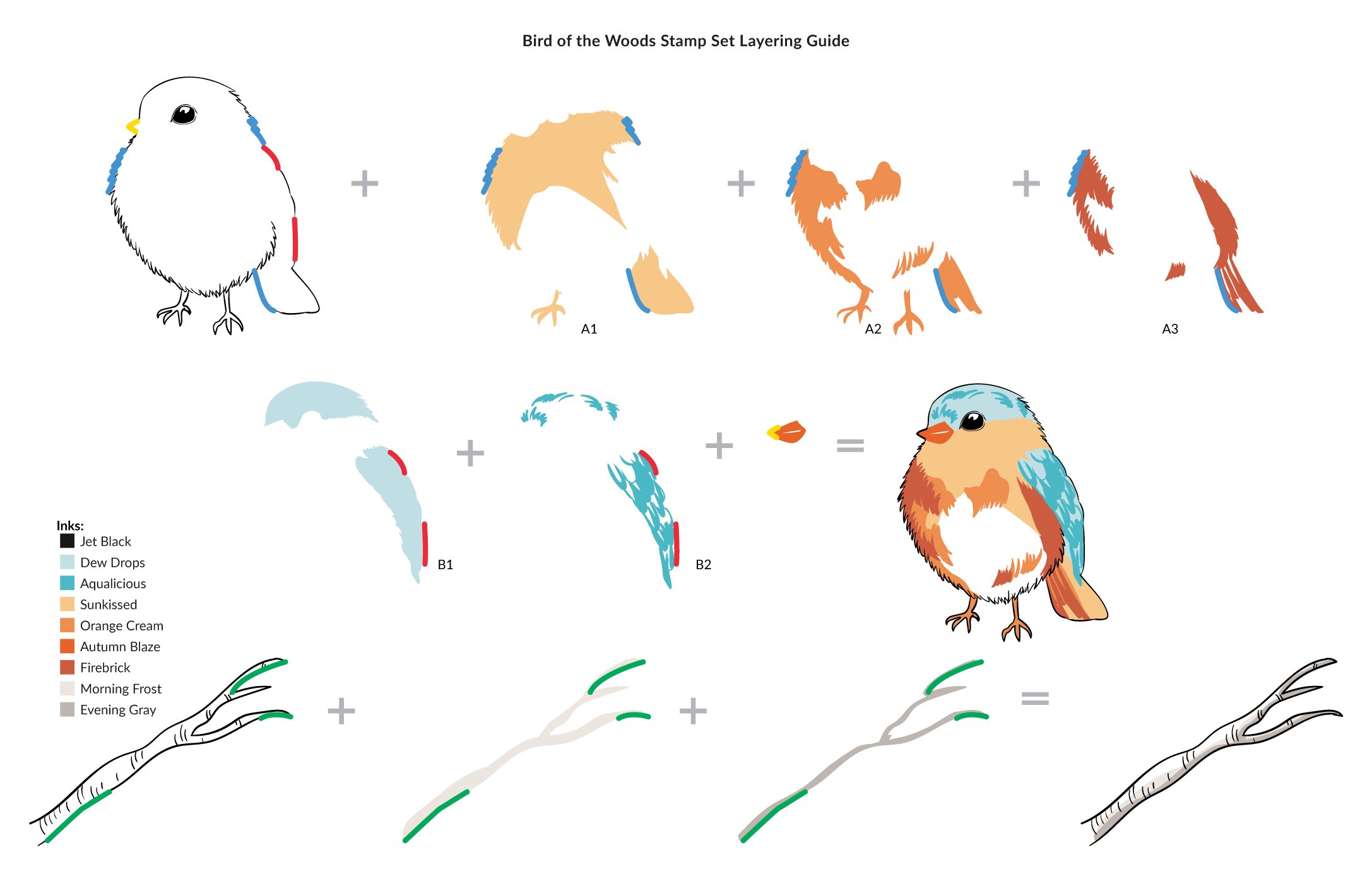 Bird of the Woods - Layering Stamp Set